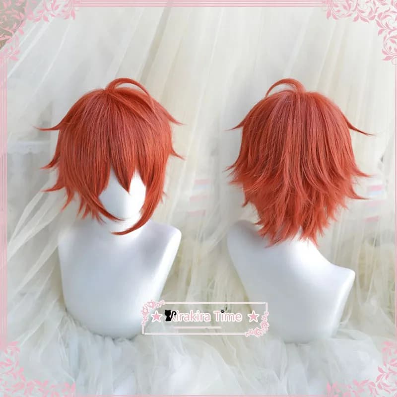 IDOLiSH7 NANASE RIKU Cosplay Wig Short Fluffy Layered Synthetic Hair for Adult Role Play Halloween + Wig Cap