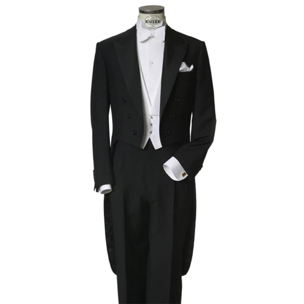 Custom Made To Measure Black Tailcoat Suit Formal Suit Groom Wedding Tailcoats,Tailored Opera Suits With Tails Tailcoat Tuxedo