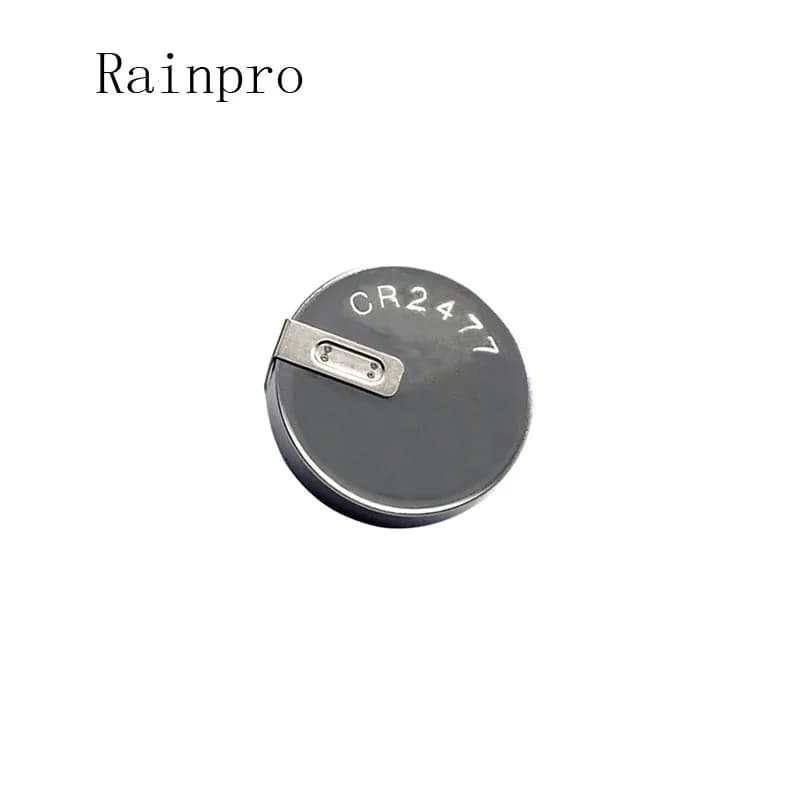 Rainrpro 4PCS/LOT CR2477 2477 3V Horizontal lithium battery with welded foot battery coin cell.