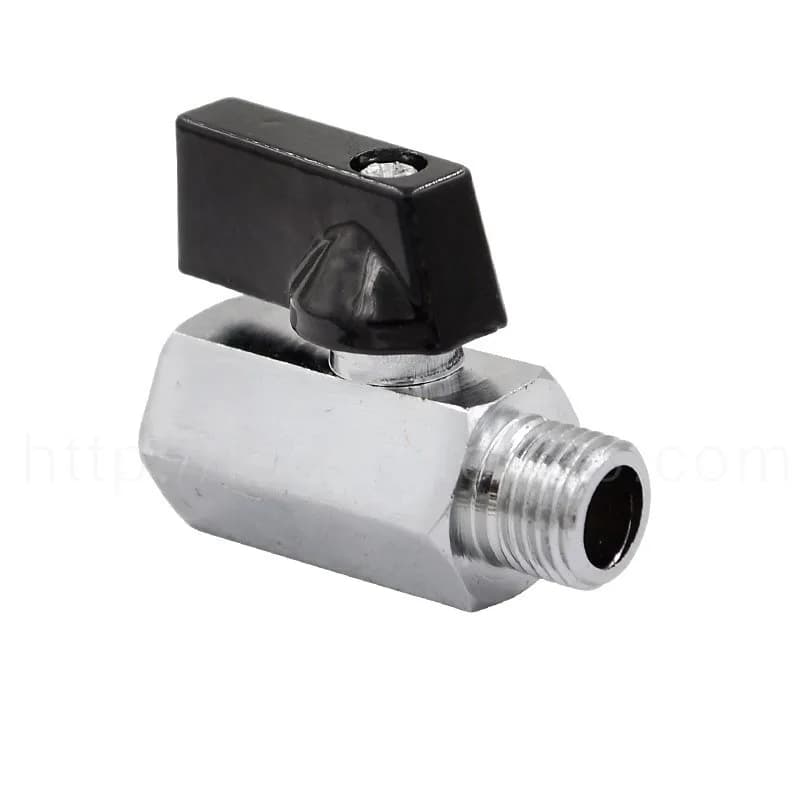 Mini Nickel Plating Brass Ball Valve 1/2" 3/8" 1/4" 1/8"BSP Threaded Male To Female Air Compressor Water Gas Oil Shut Off Valves