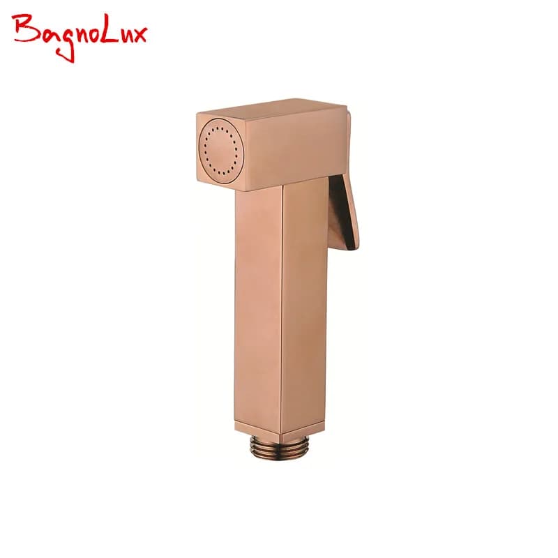 Bagnolux  Wholesale Premium Shower Toilet Spray Portable Golden Bidet Sprayer High Quality Rose Gold Mini Muslim Shattaf
