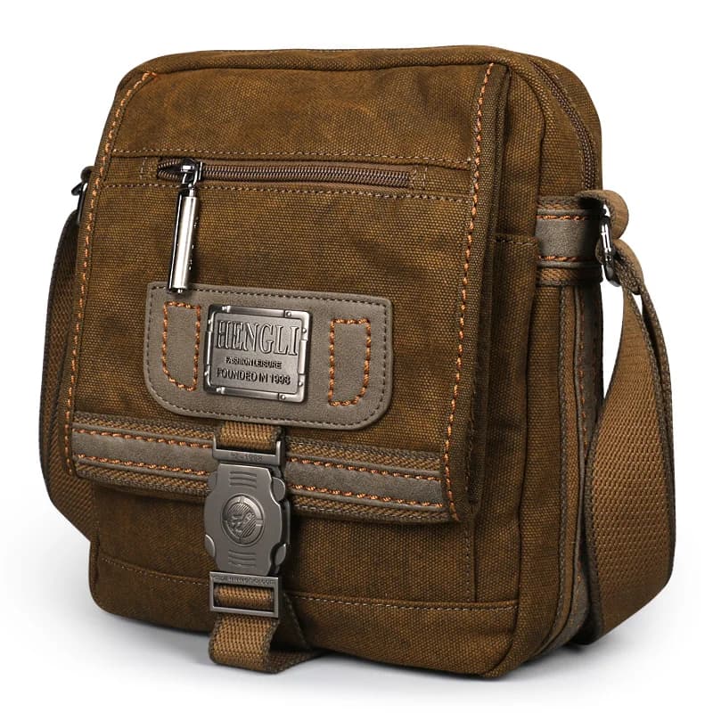 Men Canvas Shoulder Bags Leisure Wear Resistant Retro Cross Messenger Vintage Bag Unisex Casual Fashion Crossbody Bag