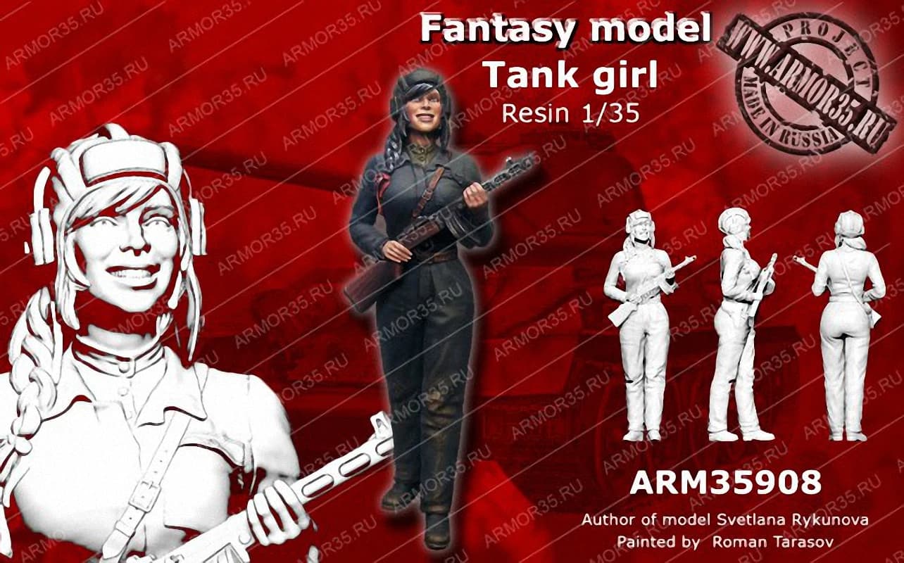 1:35 Resin kit    Soviet tank girl