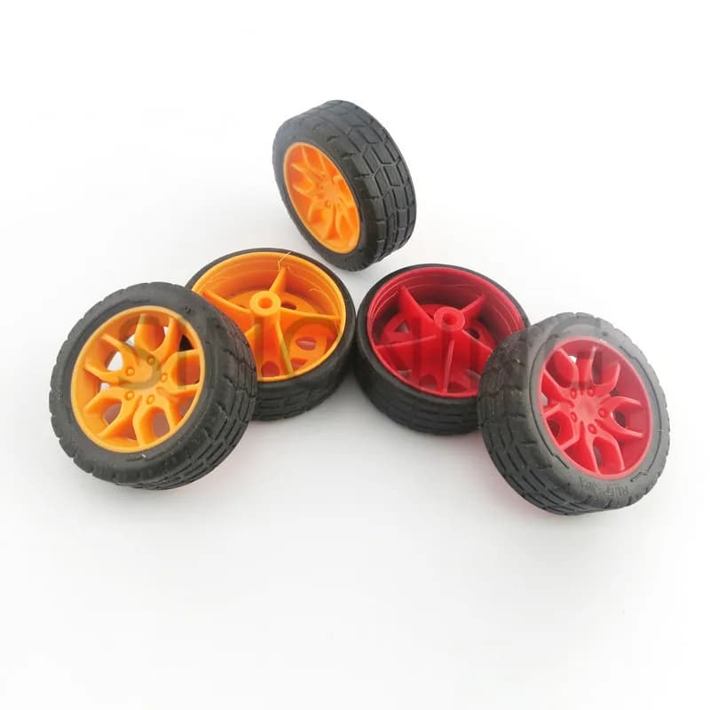 100pcs Rubber Wheels Tyres Car Toys Wheels 30mm for Remote control car Making Kids Vehicles Toy RC Spare Parts