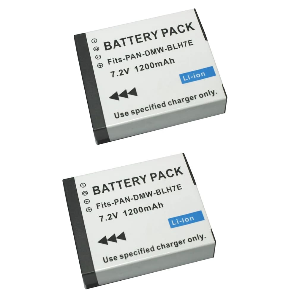 2pcs DMW-BLH7 BLH7PP BLH7E Rechargeable Battery for Panasonic Lumix DMC-GM1 GM1 DMC-GM5 GM5 DMC-GF7 GF7 DMC-GF8 GF8 LX10 LX15