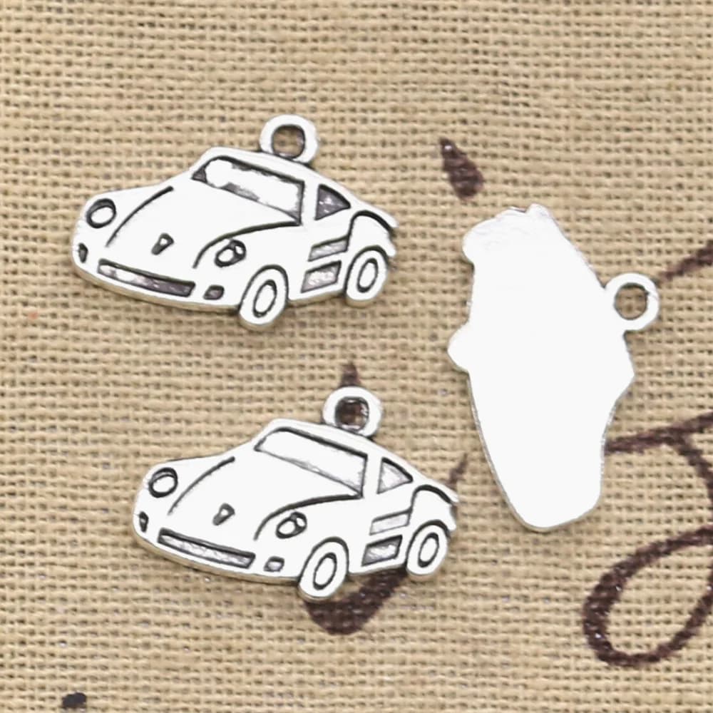 20pcs Charms Car 21x14mm Antique Bronze Silver Color Plated Pendants Making DIY Handmade Tibetan Bronze Silver Color Jewelry