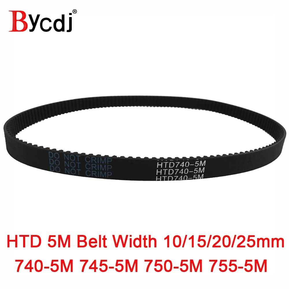 Arc HTD 5M Timing belt C=740/745/750/755 width10/15/20/25mm Teeth 148/149/150/151 synchronous Belt 740-5M 745-5M 750-5M 755-5M