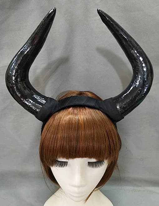 Handmade Halloween Costume Bulls Horns Headband Taurus Pointed Fight Minotaur Ox Horn Headpiece Cosplay