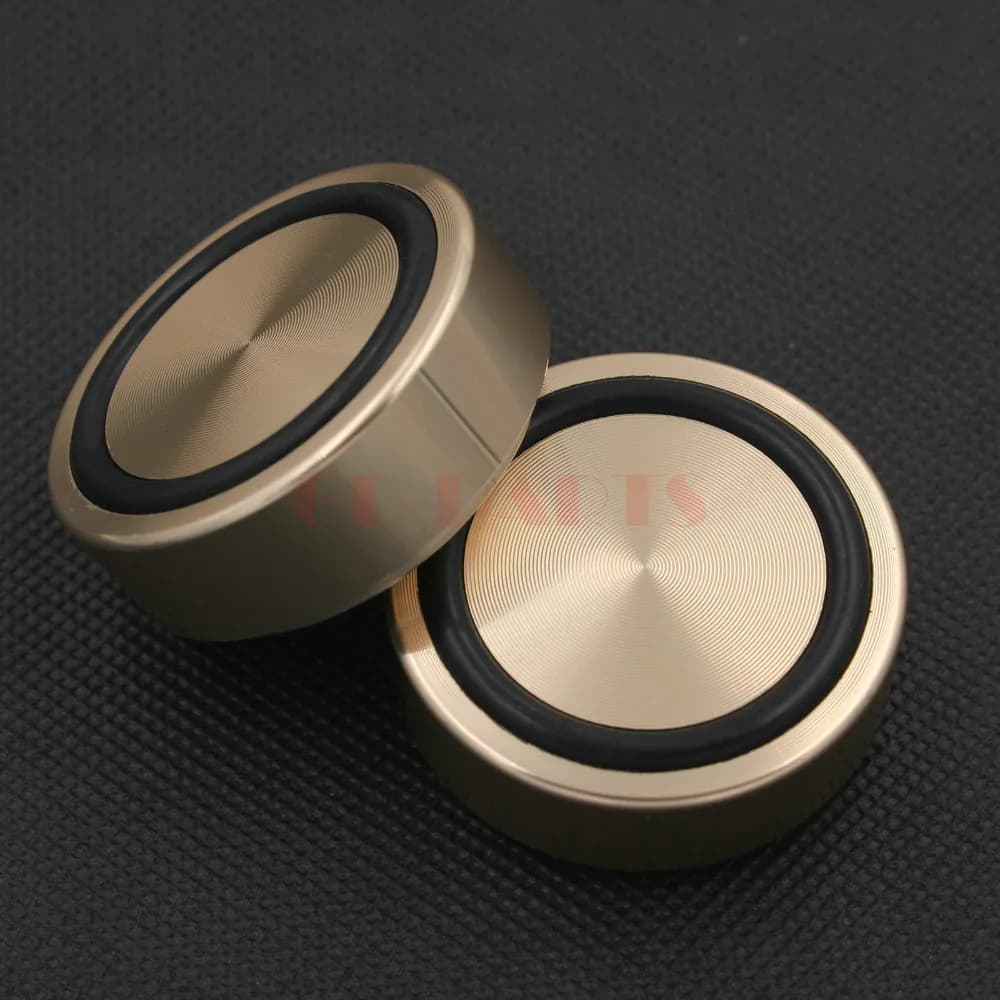 4pcs 44*17mm CNC Machined Full Aluminum Isolation Stand Base Mat Feet Pad For HIFI AMP Speaker DAC CD Turntable Record Radio