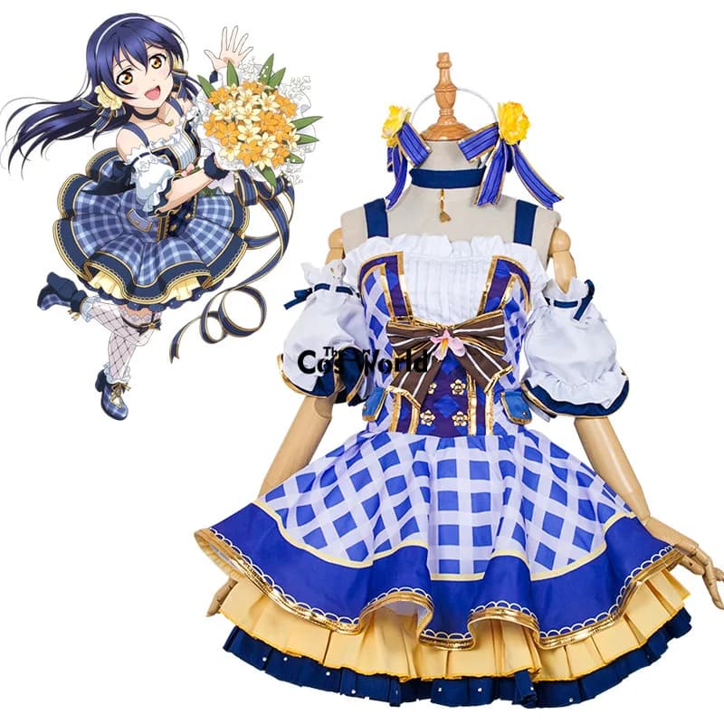 Love Live Sonoda Umi Flower Bouquet Dress Uniform Outfit Anime Cosplay Costumes