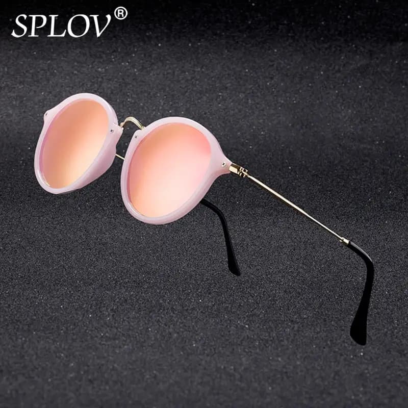 SPLOV New Fashion Round Polarized Sunglasses Retro Men Women Brand Designer Coating Mirrored Sun Glasses Gafas De Sol UV400