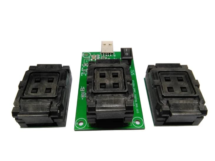 eMMC eMCP test socket 3 in 1 with USB+5pcs border limiters,BGA153/169/162/186/221,for test/smart phone data recovery 12x16mm