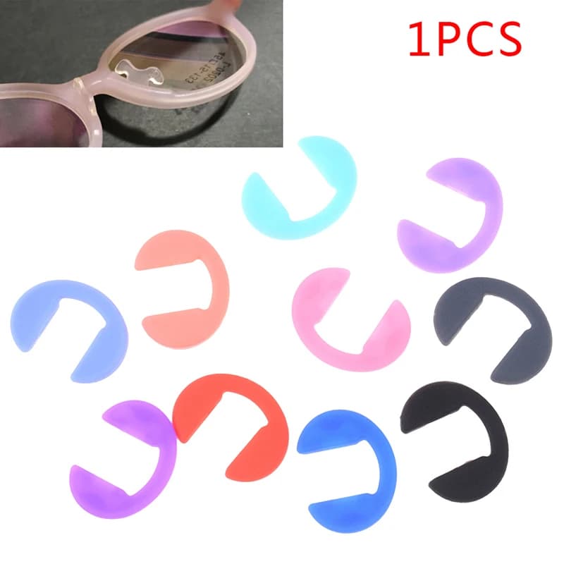 1pc U Shape Anti-Slip Nose Pad Silicone Stick On Pad Eyeglass Sunglasses For Kid Children Eye Glasses Accessories