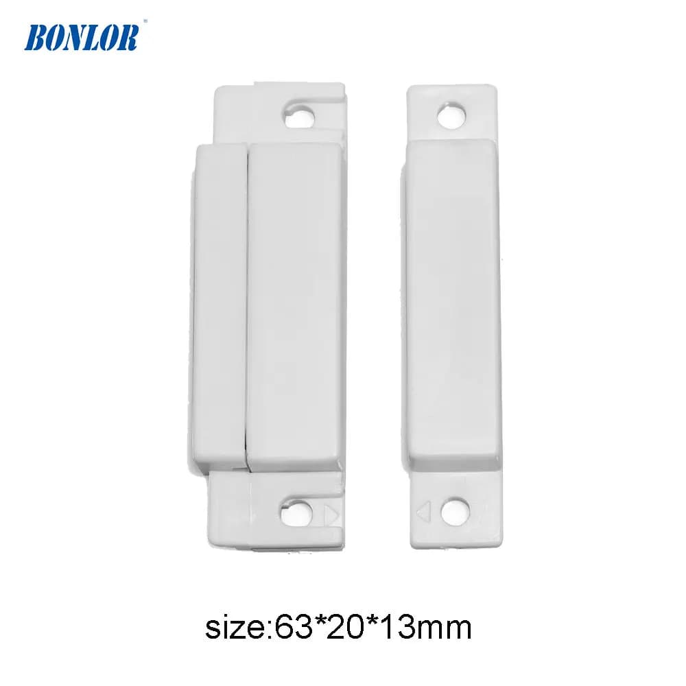(10 PCS)Wired Plastic Magnetic switch Door Alarm detector NC output Wired Door Sensor Alarm system accessories Magnet sensor