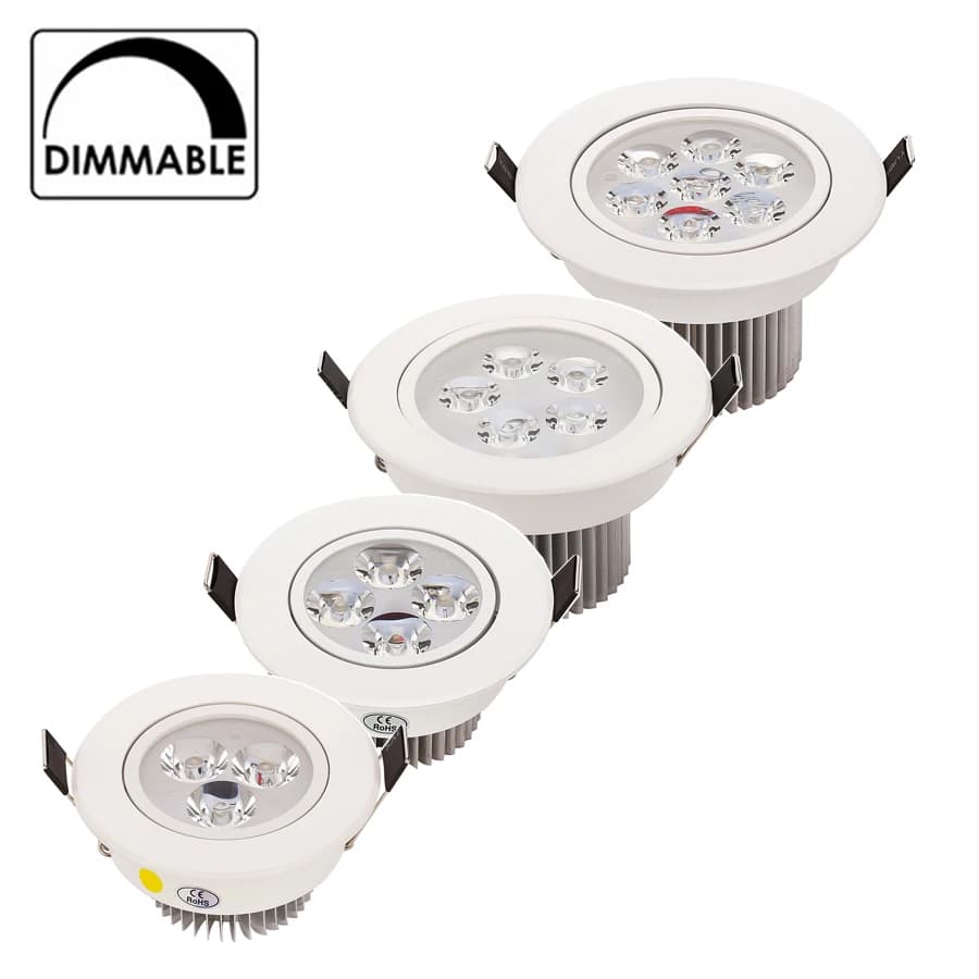 20pcs 9W 12W 15W 21W dimmable led downlight lighting lamp AC110V 240V led cabinet light 20pcs/lot lights
