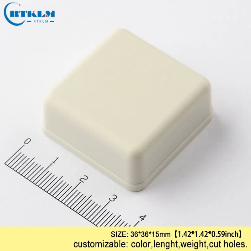 Small plastic project case DIY plastic housing for Electronics Enclosure abs Junction Box PCB desktop box 36*36*15mm