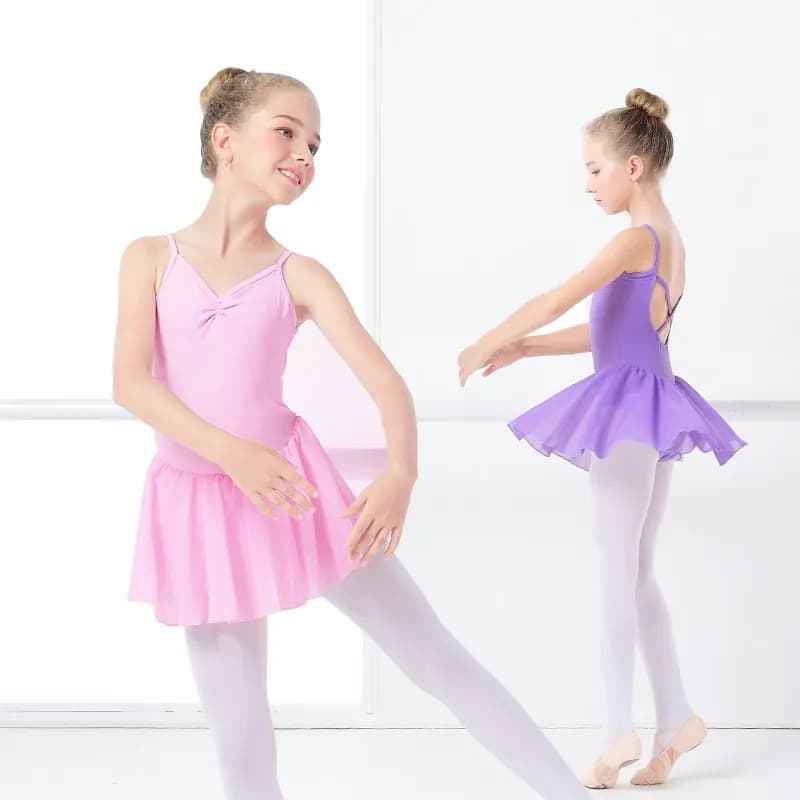 Ballet Dress Girls Toddler Ballet Skirted Leotard Pink Gymnastics Leotard Dress Camisole Leotards for Kids Chiffon Skirts