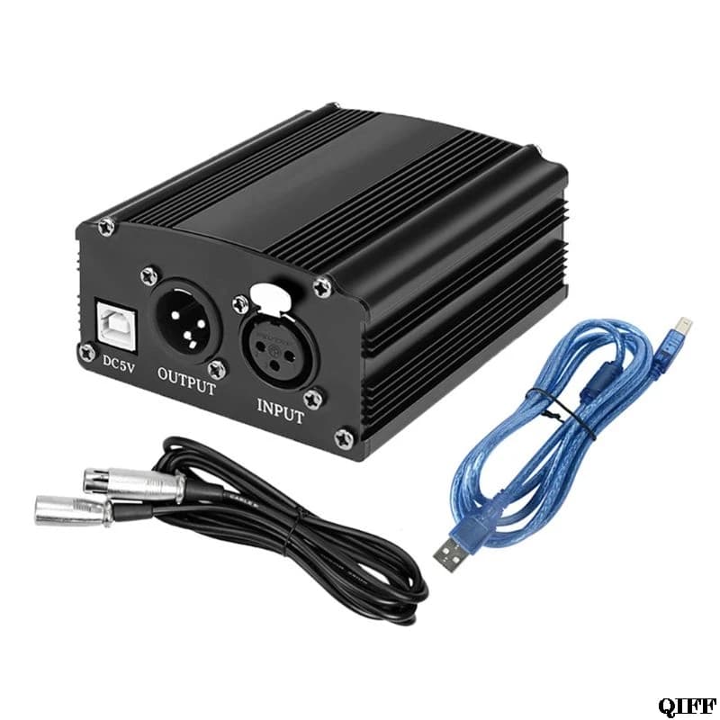 Portable 1 Channel 48V USB Phantom Power USB Cable XLR 3Pin Microphone Cable for Any Condenser Microphones Accessories July 24