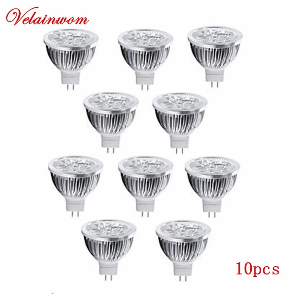 12V LED Bulb MR16 Spotlight 3W 4W 5W High Power LED Downlight Light Warm/Cool White LED Lamp 10pcs/Lot