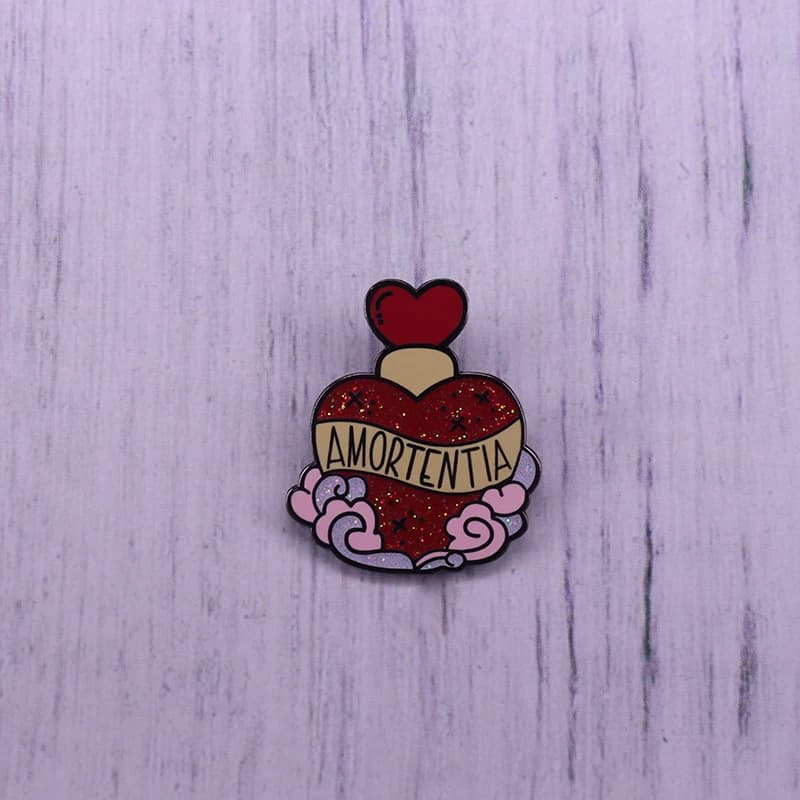 Amortentia bottle lapel enamel pin wizard fantasy love infatuation potion brooch badge