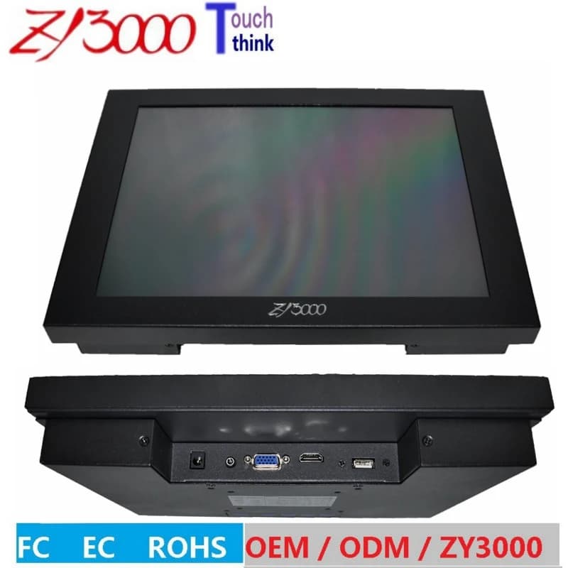 new stock 17 inch 4:3 1280*1024 lcd TFT metal casing open frame  resistive touch screen Industrial monitor