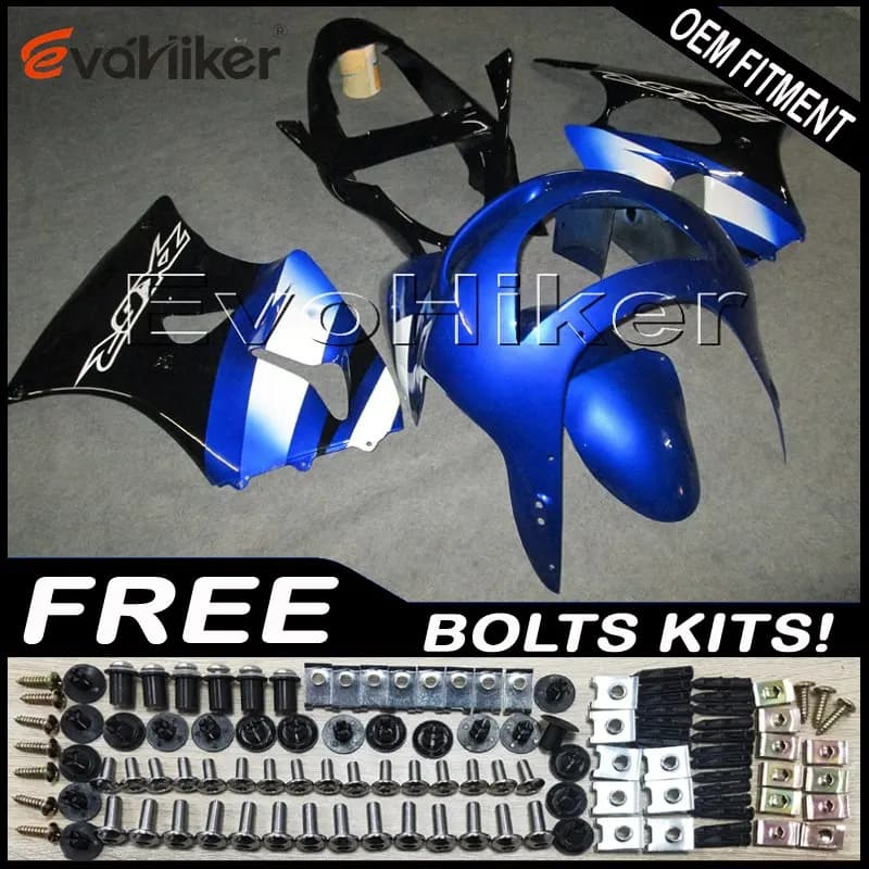 Motorcycle panels for ZX6R 1998 1999 star blue black  ZX 6R 98 99 Body Kit motorcycle panels kit