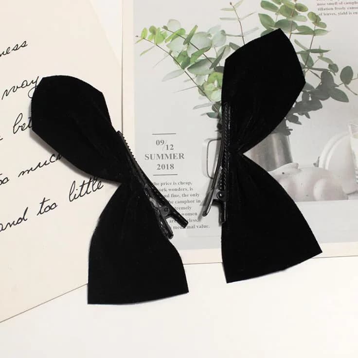 Korean 1/2Pcs Bow Hairpin for Women Girls Fashion Headdress Hairgrips Cute Back Head Top Clip Female Hair Accessories