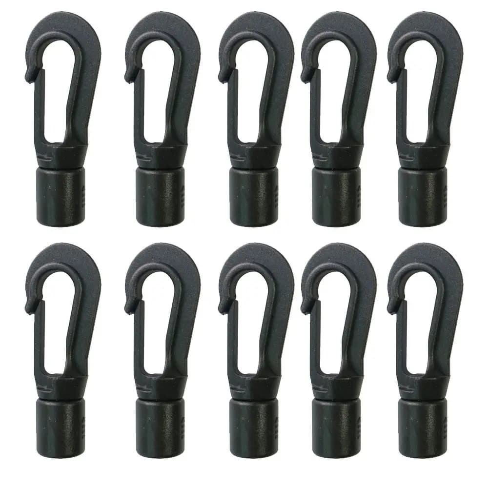5/10pcs Plastic Snap Hook Clip Bungee Shock Tie Cord Ends Rope Buckle Outdoor Camp Kayak Boat Fishing Canoe Clothesline Hooks