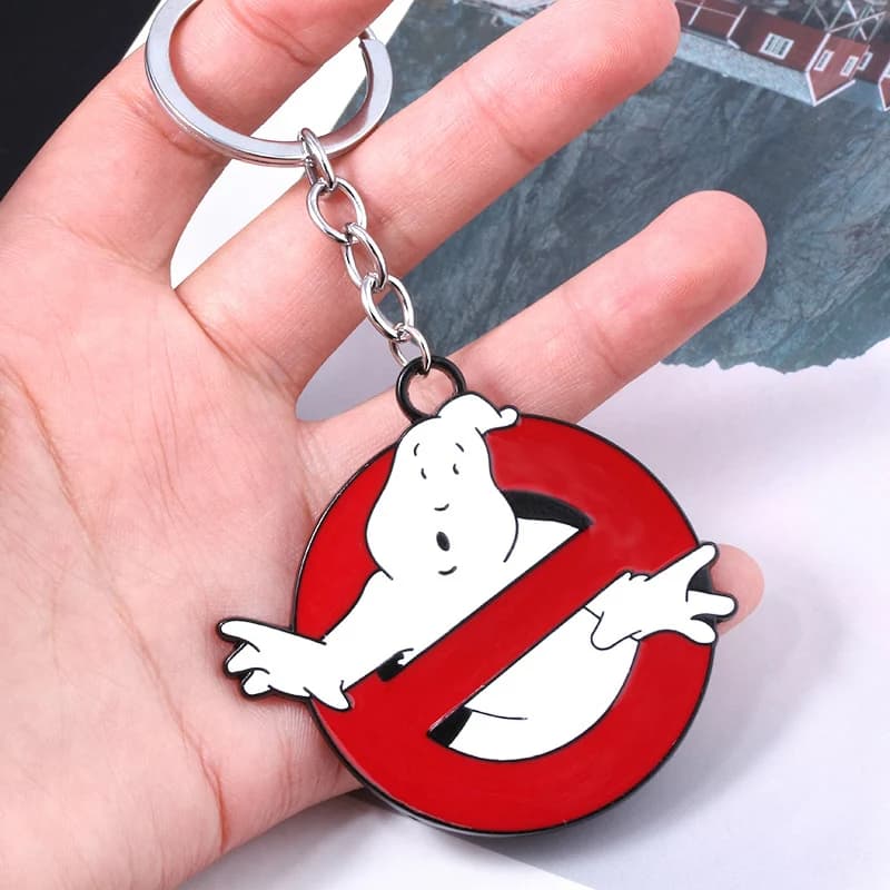 Arrival Ghostbusters Keychain Red Ghostbusters death squads Keyring With Red For Women Men Jewelry Chaveiro