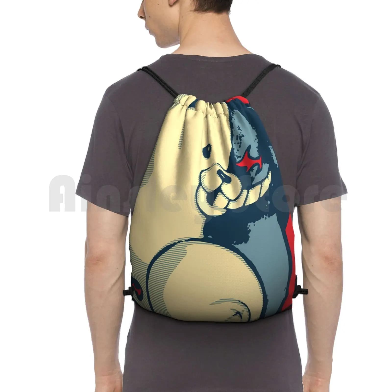 Monokuma : Vote For Ultimate Despair Backpack Drawstring Bag Riding Climbing Gym Bag Monokuma Danganronpa Obama Hope Despair