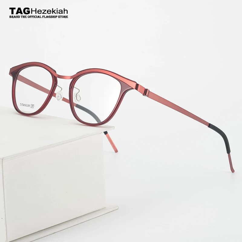 9904 Brand titanium Glasses Frame women Retro 2024 designer eyeglasses frames for women myopia computer Denmark spectacle frames