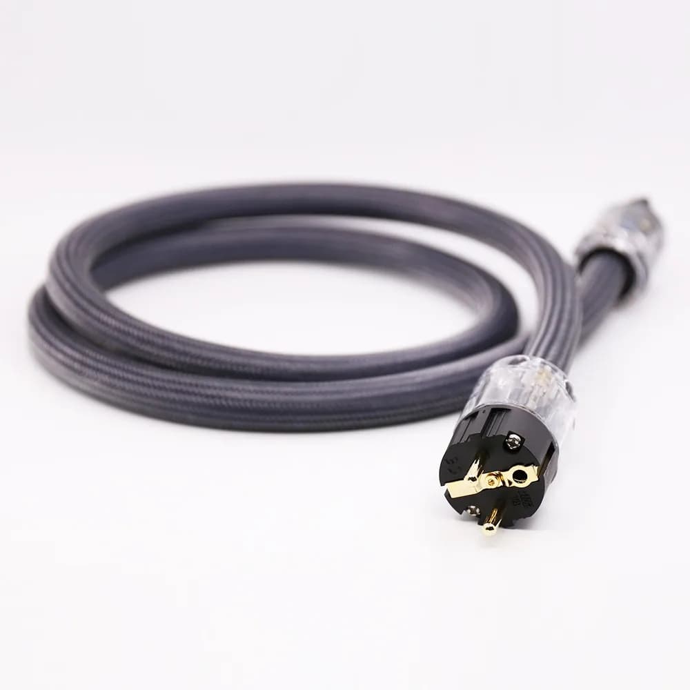 Preffair US/EU Power Cord  OFC Copper Power Cable Hi-End AC Power Cable Hifi Audio  Wth C-029/P-029E Power Plug Connector