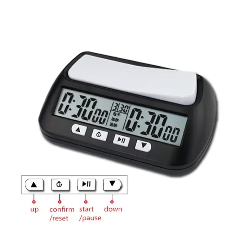 2025 New Professional Chess Clock Digital Watch Count Up Down Timer Board Game Stopwatch