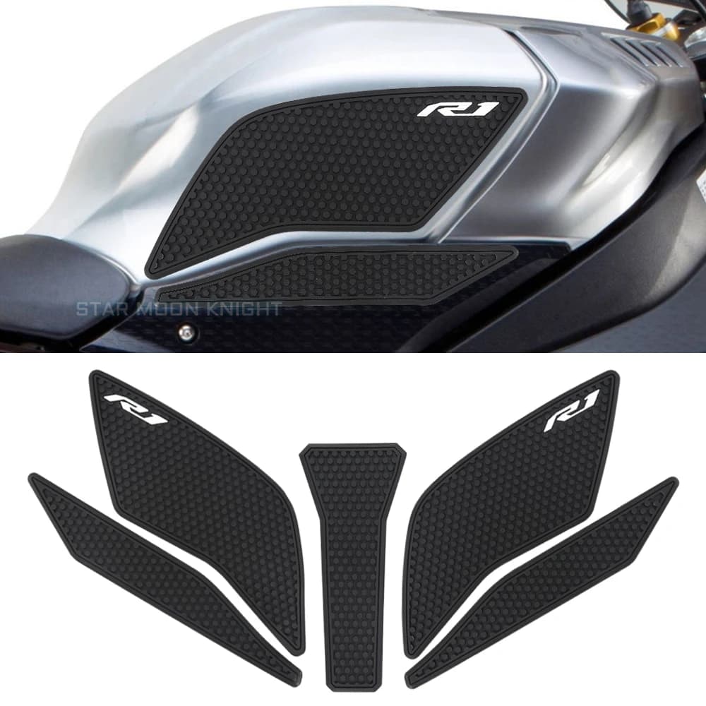 Motorcycle Side Fuel Tank Pads Protector Stickers Knee Grip Traction Pad For Yamaha YZF R1 R1M YZFR1 YZF-R1 2015 - 2021