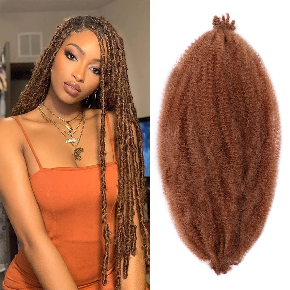 Afro Marley Twist Synthetic Braiding Hair Extensions For Distressed Soft Locs Fluffy Afro Twist Crochet Hair Butterfly Locs
