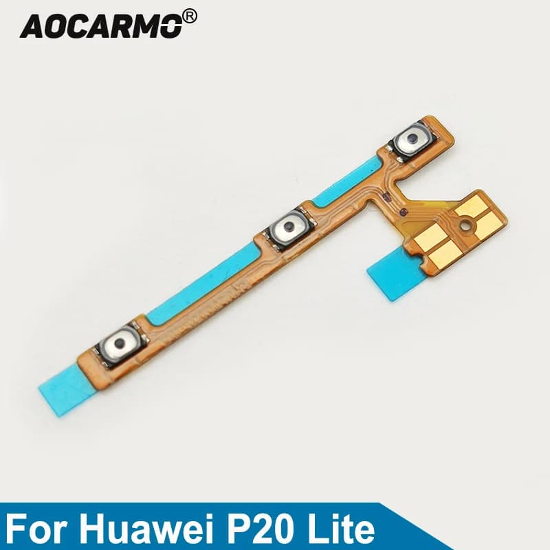 Aocarmo Power On Off Volume Button Key Flex Cable Replacement For Huawei P20 Lite P20lite