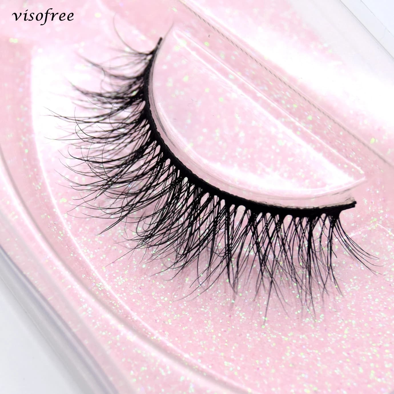 Visofree 3D Mink Lashes Natural Mink False Eyelashes Long Reusable Lashes Fake Eyelash Extension Faux Cils Wholesale Makeup Tool