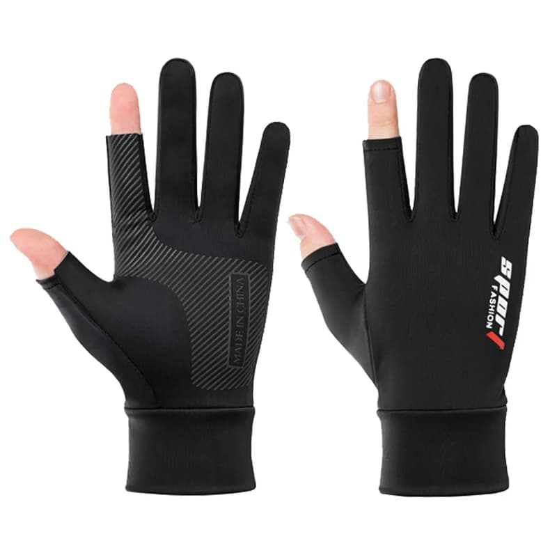 Summer Men Women Gloves Fitness Sports Fishing Cycling Ice Silk Breathable Elastic Sun Protection Touchscreen Driving Gloves