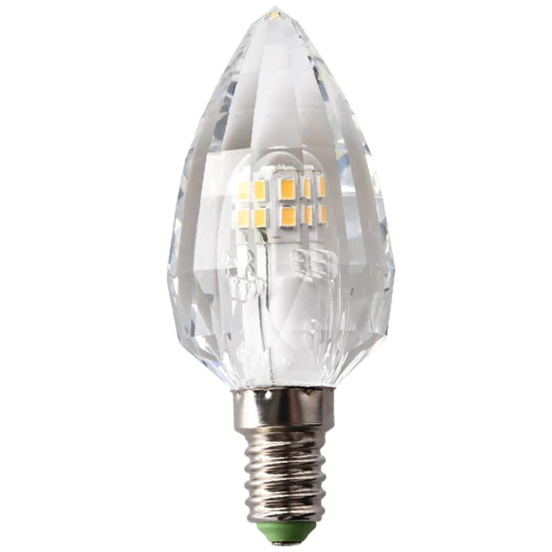 New LED diamond light bulb E14 small screw mouth transparent crystal bulb light source decorative lighting candle energy saving