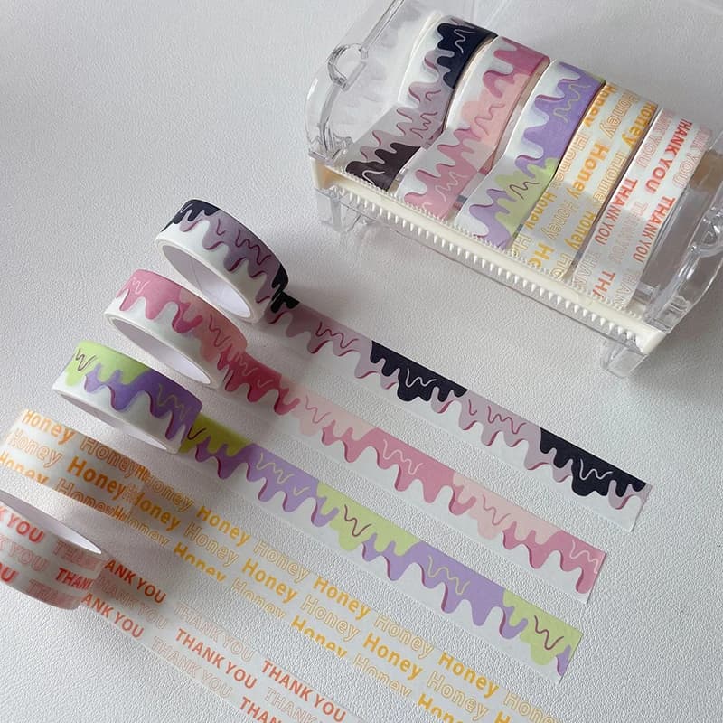 Cute Cheese Heart Letters Washi Tapes Decorative Hand Account Album Diary Scrapbooking DIY Masking Tape Kawaii Stationery