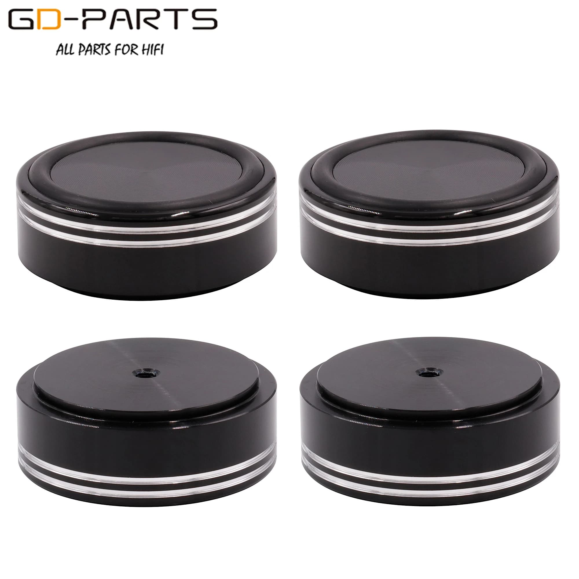 39mm 44mm Solid Full Aluminum Isolation Spike Feet Damper Stand Legs Pad Floor Base For Hifi Audio AMP Speaker Turntable DAC