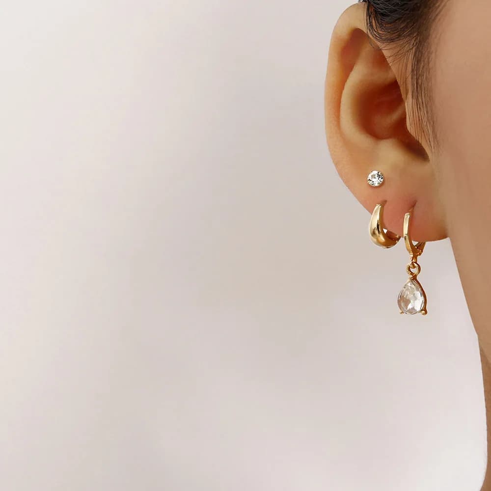 2020 New Boho Fashion Water Drop Crystal Geometric Pendant Mix Earrings For Women Vintage Earring Jewelry Valentine Wedding Gift