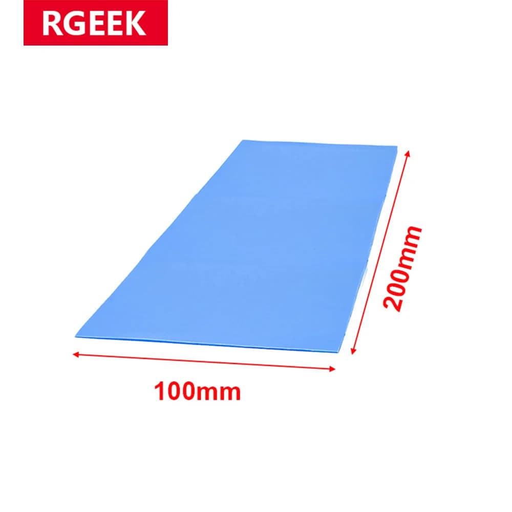 RGEEK 6.0 Conductivity  W/mK 100*200mm  CPU Heatsink  Thermal Pad  Processor Cooling Silicone Pad Accessories