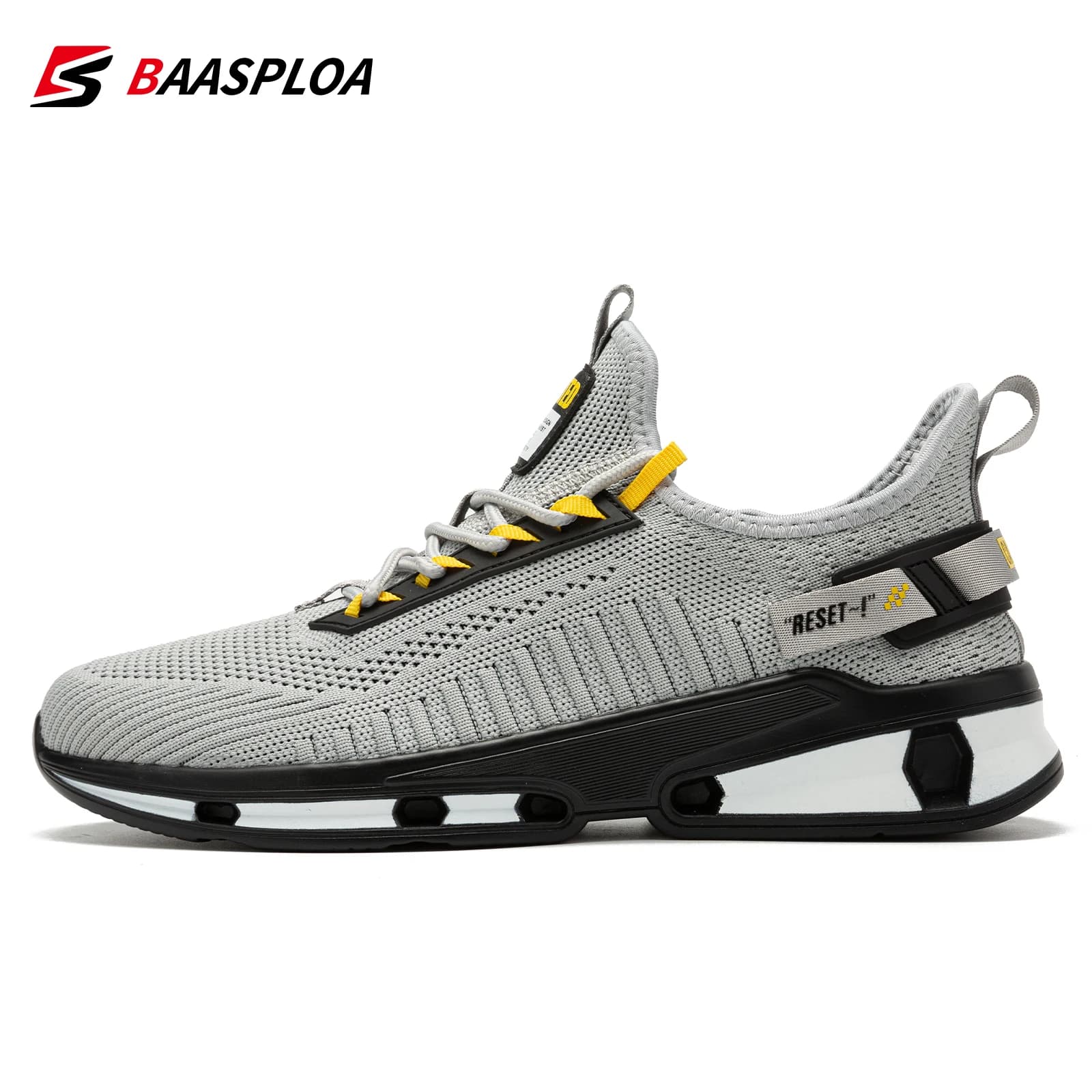 Baasploa Lightweight Running Shoes For Men 2023 Casual Men's Designer Mesh Sneakers Lace-Up Male Outdoor Sports Walking Shoe