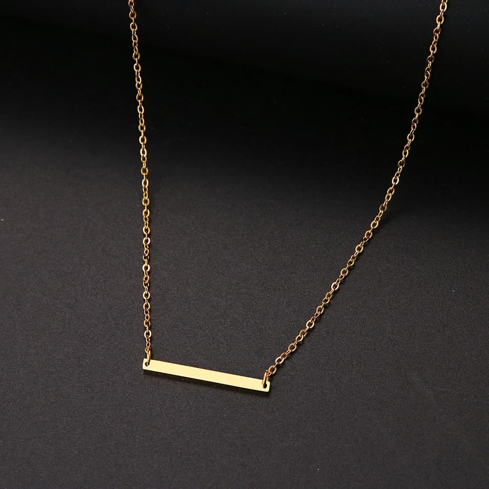 DOTIFI For Women Necklaces Simple Cross Bar Pendant Stainless Steel Necklace Fashion Jewellery