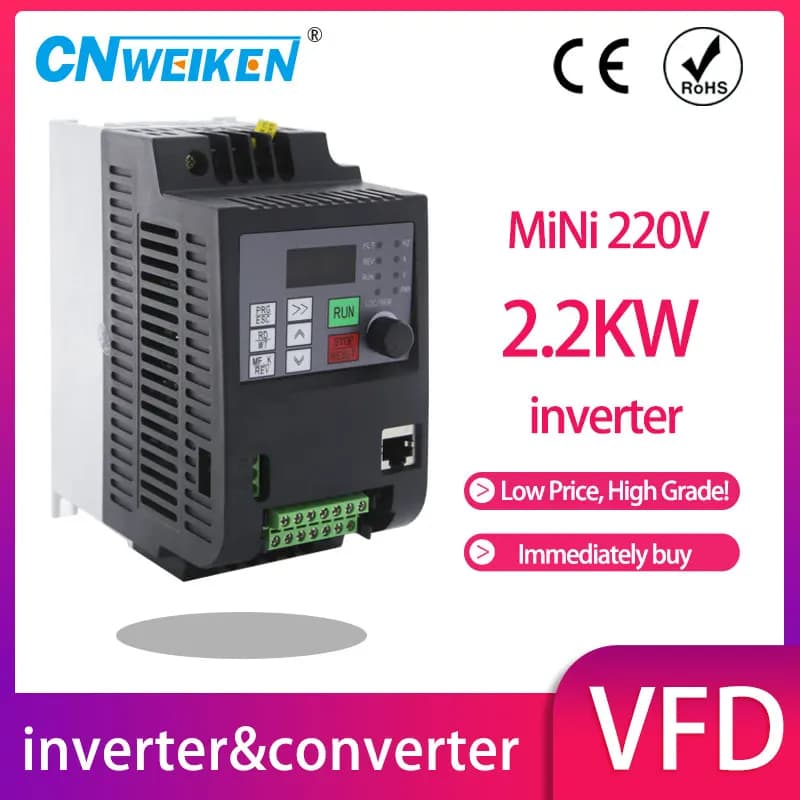 Frequency Converter VFD 1.5kw/2.2kw/4kw 220V/380V Inverter ac drive 3 phase frequency Converter for motor speed controller