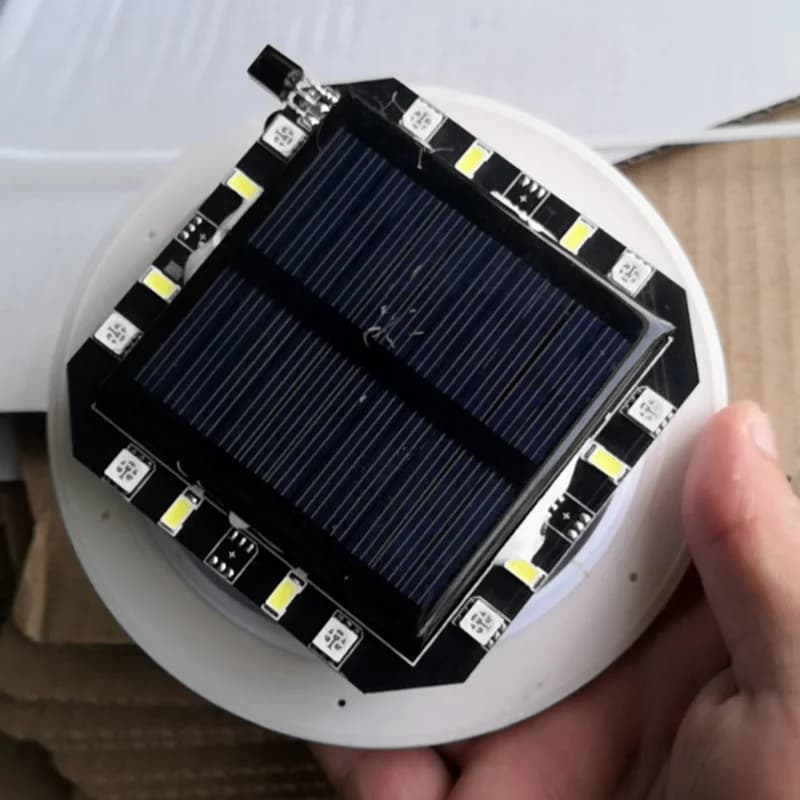 Skybesstech,D120mm USB Rechargeable Glowing Mood Lamp, 1W LED Solar Light Source with Remote Control, 16 Color Outdoor, 1Pc