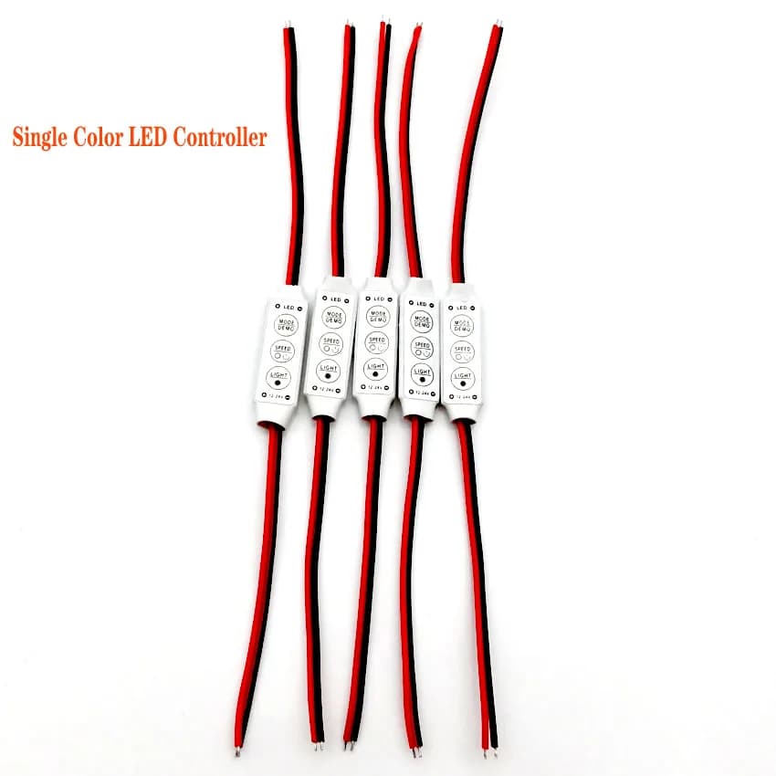 DC 12V 24V 3*4A Mini Led Controller Dimmer Driver to Control Single Color Led Strip Light SMD 2835 3528 5050 5630 3014