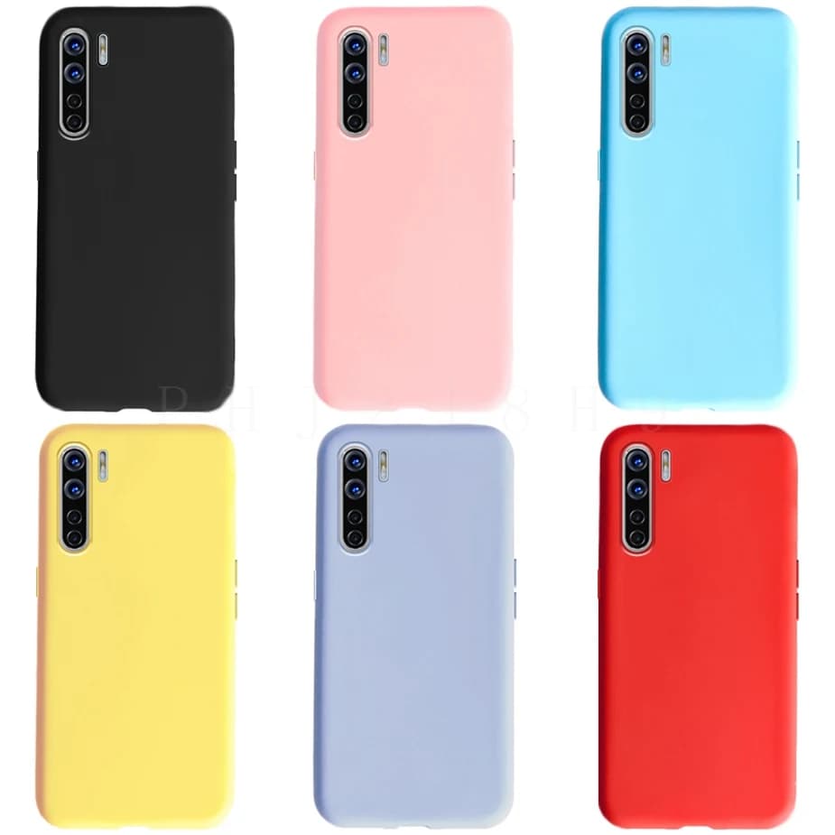 For Oppo A91 Case OPPOA91 Candy Silicone Soft Phone Cover for OPPO F15 Case A 91 PCPM00 Bumper Protective Shell OppoF15 6.4 inch