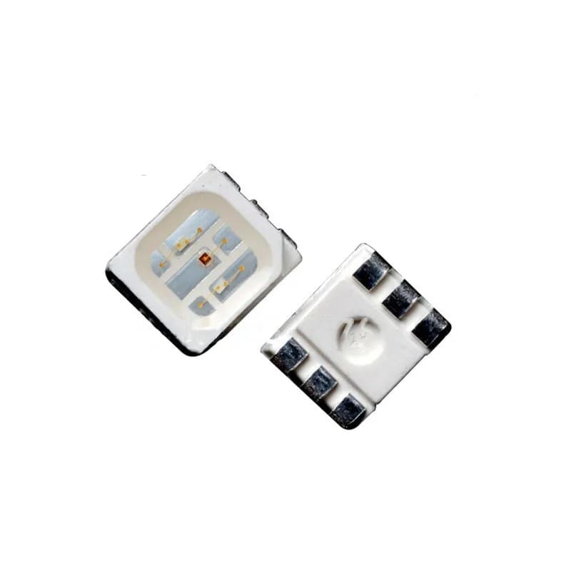 50PCS 3528 RGB 6PIN 20mA Full Colour SMD LED Ultra Bright Light Beads RED+BLUE+GREEN PLCC-6